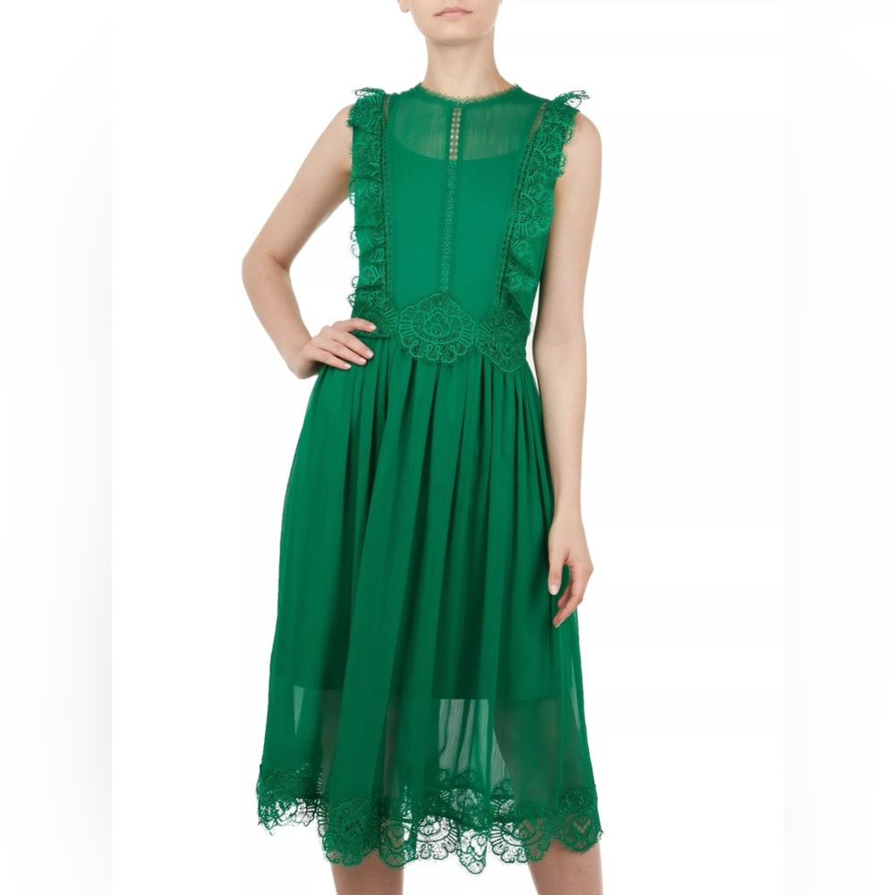 Ted Baker Porrla Frill Lace midi dress
